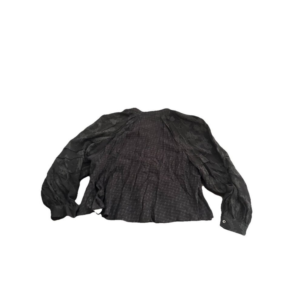 Women’s IRO Kisar Fil Coupé Jacquard Blouse In Black Size 40 US 8 - Picture 3 of 4
